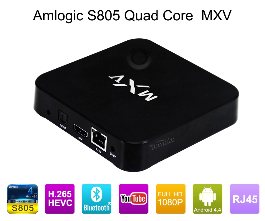 Smart TV Box Android Kodi 15.2 Smart Android TV Box Quad Core WiFi MXV S805 Quad Core Ott TV Box