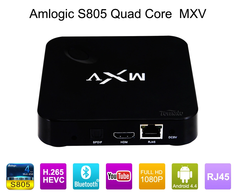 Smart TV Box Android Kodi 15.2 Smart Android TV Box Quad Core WiFi MXV S805 Quad Core Ott TV Box