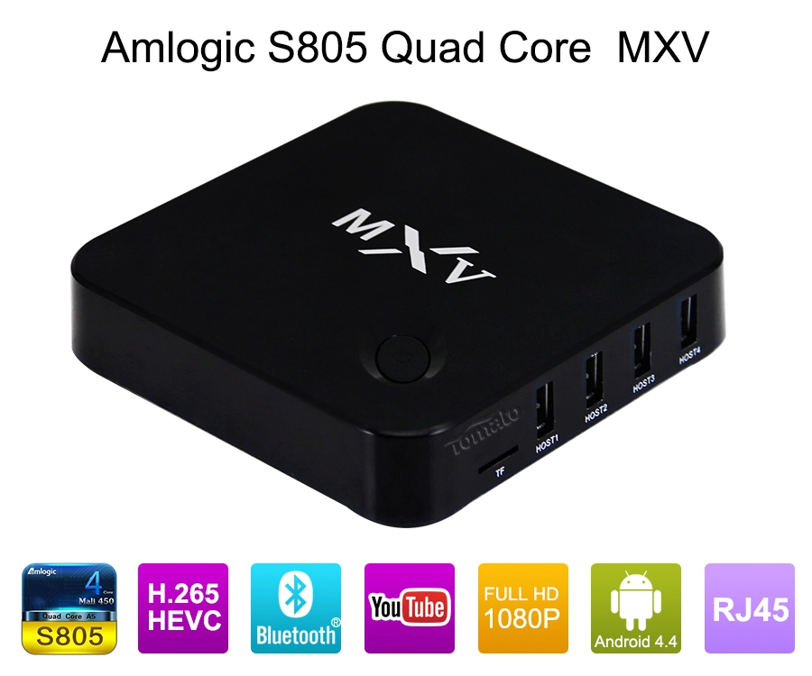 Smart TV Box Android Kodi 15.2 Smart Android TV Box Quad Core WiFi MXV S805 Quad Core Ott TV Box