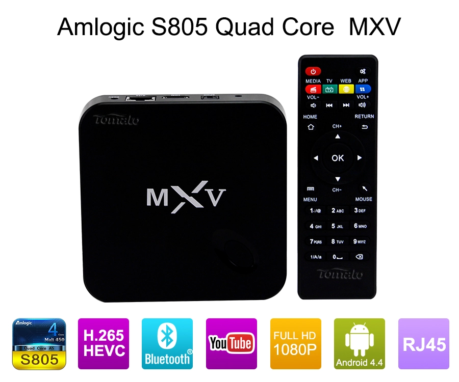 Smart TV Box Android Kodi 15.2 Smart Android TV Box Quad Core WiFi MXV S805 Quad Core Ott TV Box
