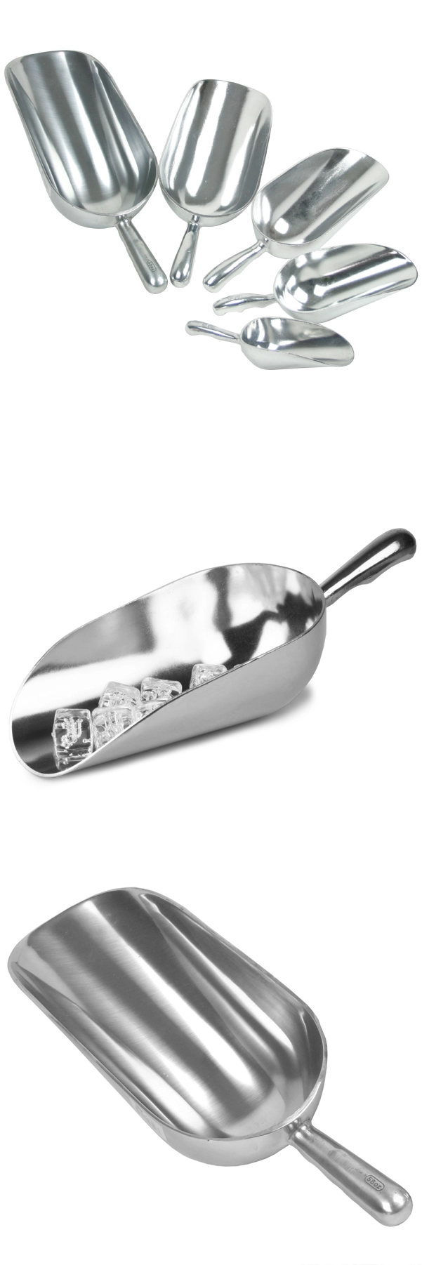 Aluminum ice scoop