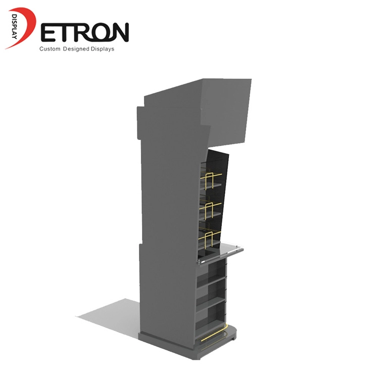 wood retail display shelves