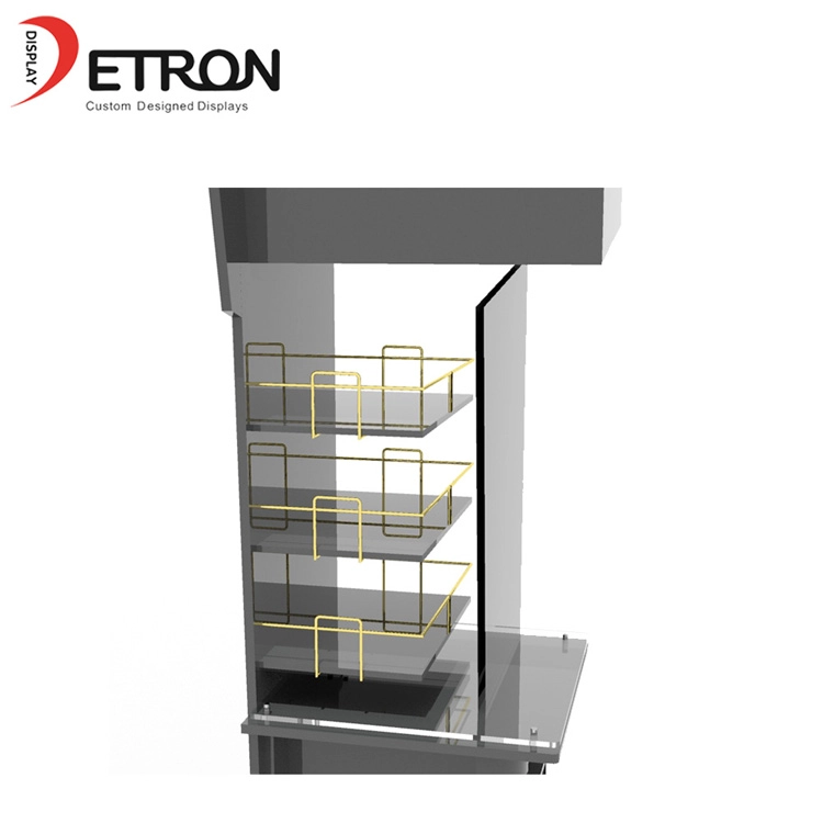 wood retail display shelves