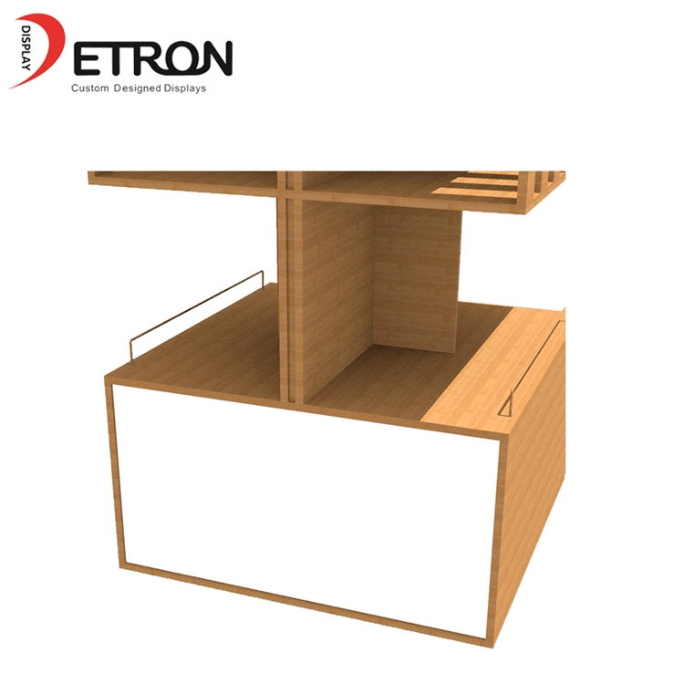 wooden gondola display shelves