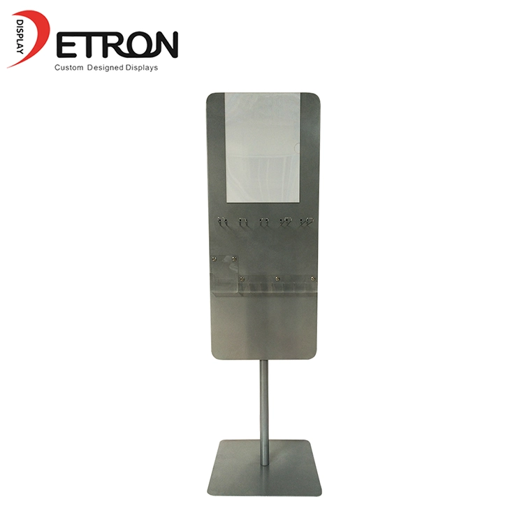 China hersteller benutzerdefinierte metall bodenbelag handy zubehör display rack mit haken