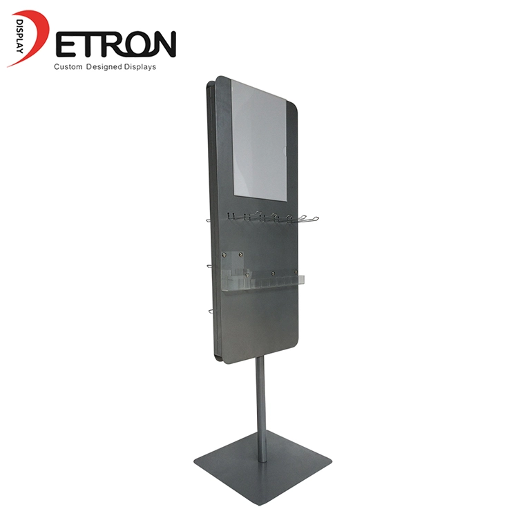 China hersteller benutzerdefinierte metall bodenbelag handy zubehör display rack mit haken