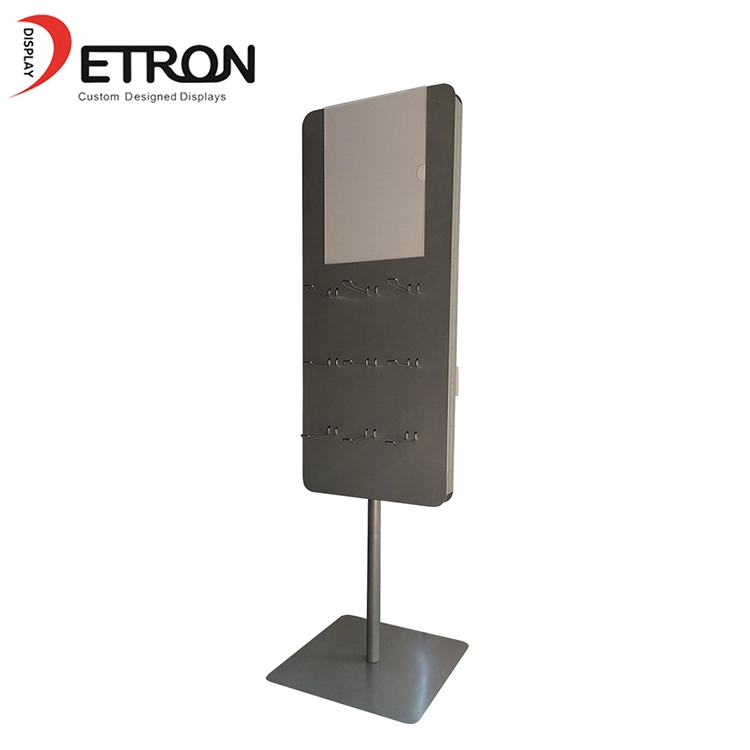 China hersteller benutzerdefinierte metall bodenbelag handy zubehör display rack mit haken