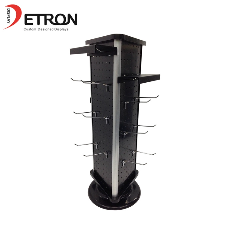 Custom Design aanrecht draaiende metalen opknoping pegboard display rekken met haak