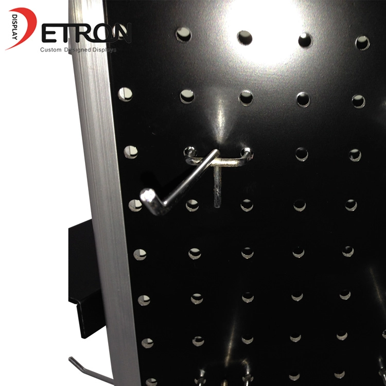 Custom Design aanrecht draaiende metalen opknoping pegboard display rekken met haak