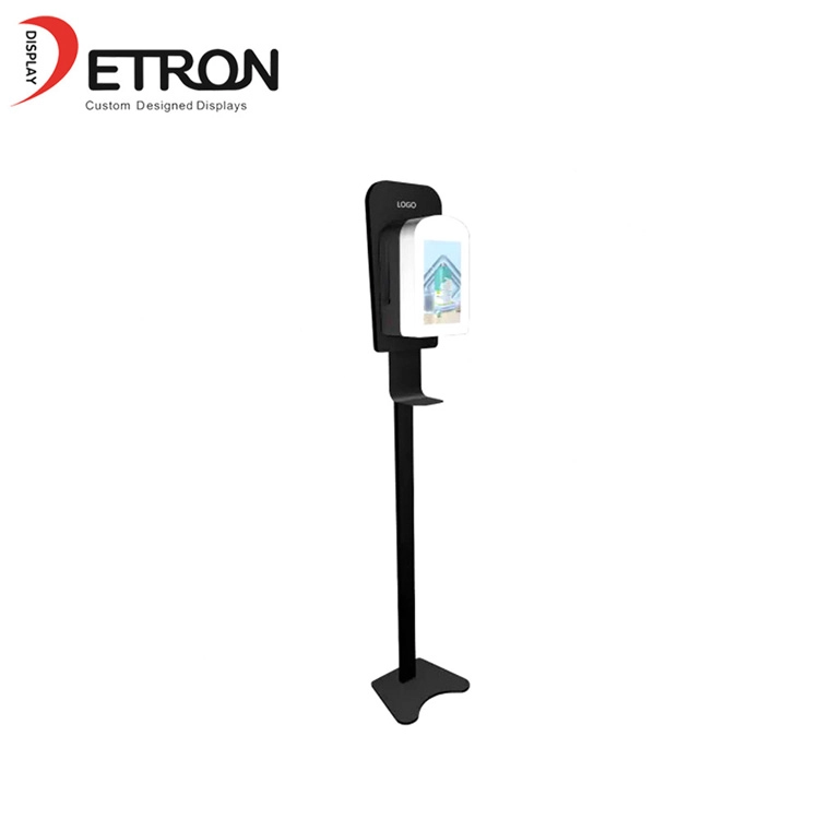 Customized design metal hand sanitizer dispenser display fixture for store