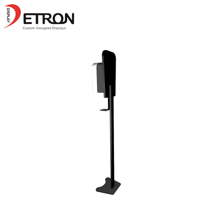 Customized design metal hand sanitizer dispenser display fixture for store
