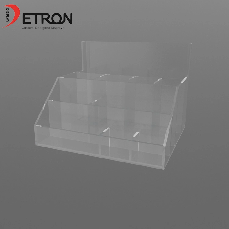 Présentoir acrylique transparent de stockage de maquillage de vente chaude pour la maison
