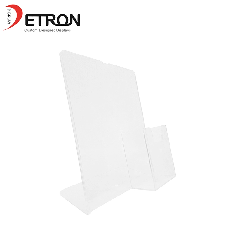 New Arrival customized desktop clear acrylic flyer business card display stand