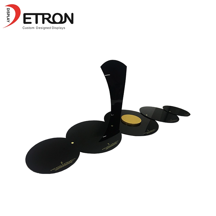 Nouveau design OEM comptoir acrylique noir collier présentoir