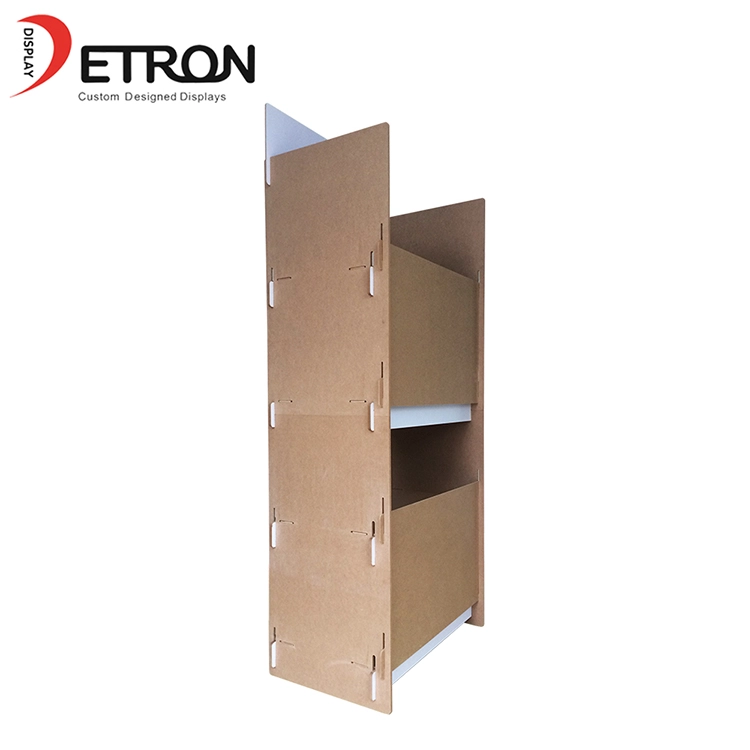 Magasin de détail 3 étages OEM plancher personnalisé mdf présentoir pour produit