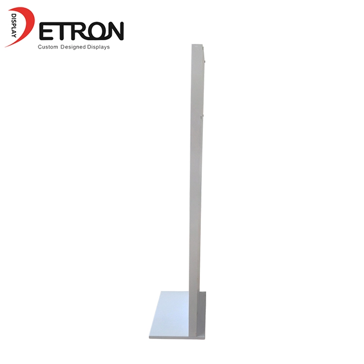 Supermarket customized metal hook flooring brush lcd display stand