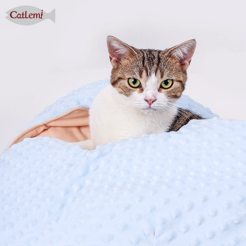 Broke Egg Design Pet Sleeping Bag Cute Cozy Cat Sack Winter Pet Cave Bed for Puppy