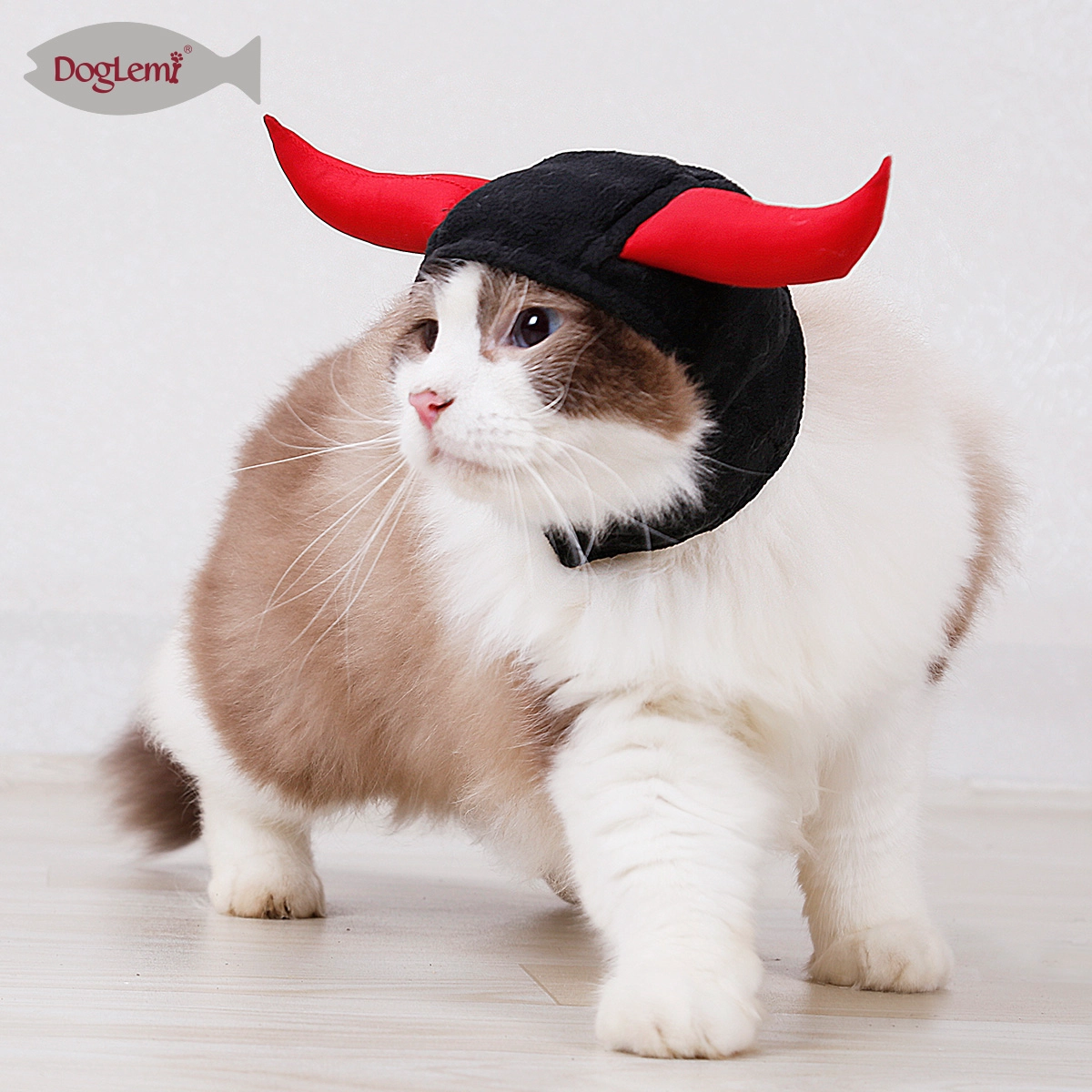 Tête de chat du diable taureau d'Halloween