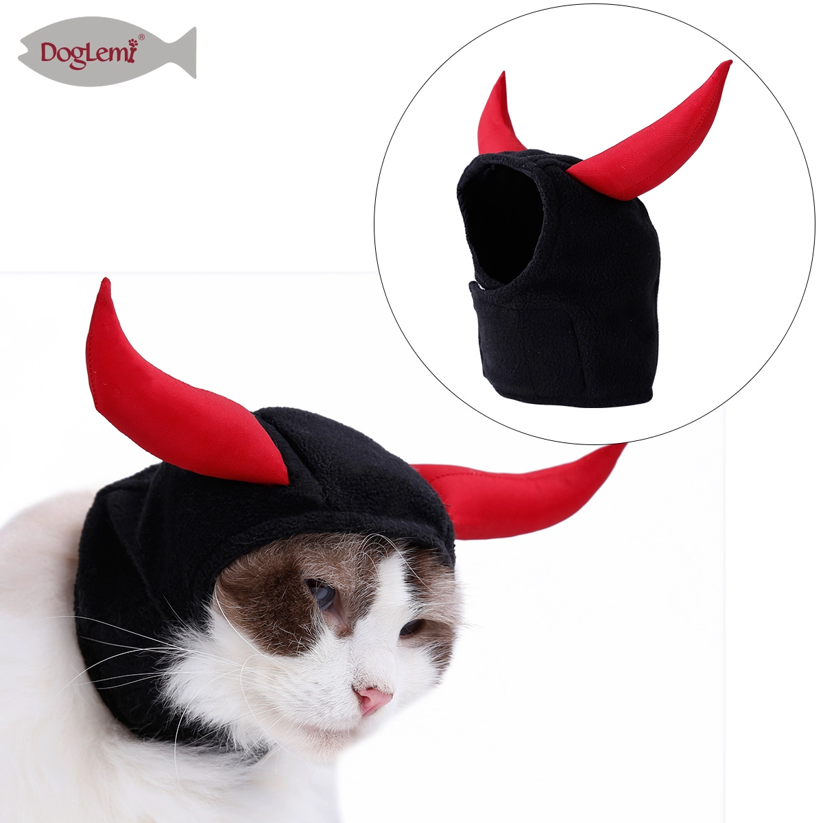 Tête de chat du diable taureau d'Halloween