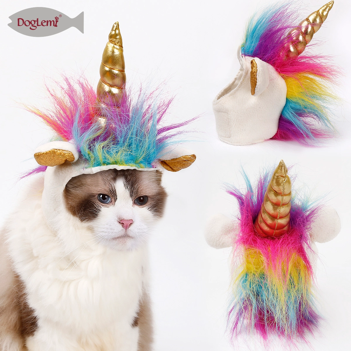 Couvre-chef de chat de licorne d'Halloween