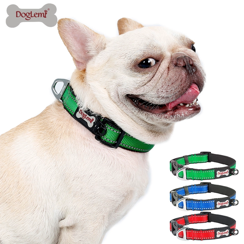 Cómodo collar de perro reflectante