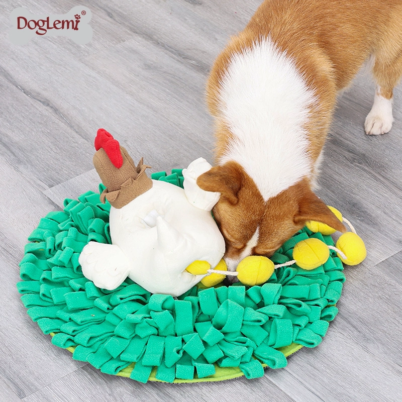 Designer Chicken Hatching Eggs Snuffling Mat with Toys Pet Nosework Blanket Set