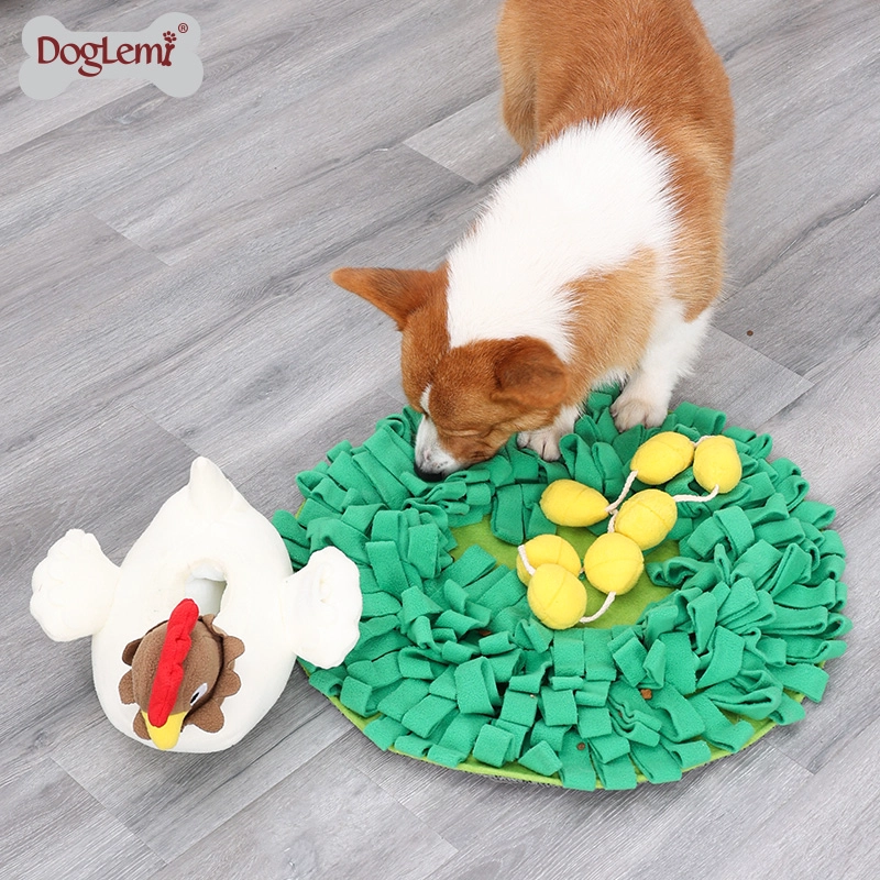 Designer Chicken Hatching Eggs Snuffling Mat with Toys Pet Nosework Blanket Set