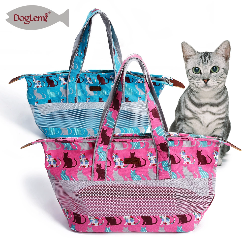 Gatito con motivo de mascota fuera de la lona bolsa de lona