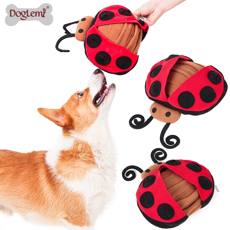 Ladybird Design Dog Toys Plush Pet Chew Toy Snuffling IQ Training Pet Products