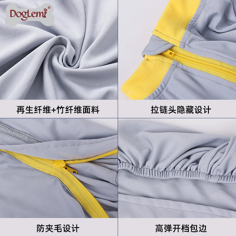 Long Sleeve Dog Surgical Recovery Suit Jumpsuit Anti-Licking Abdominal Wound Protector E-Collar Alternative After Surgery Wear Pet Jumper