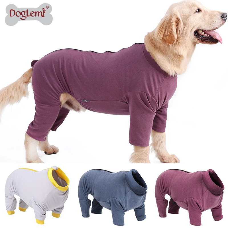 Long Sleeve Dog Surgical Recovery Suit Jumpsuit Anti-Licking Abdominal Wound Protector E-Collar Alternative After Surgery Wear Pet Jumper