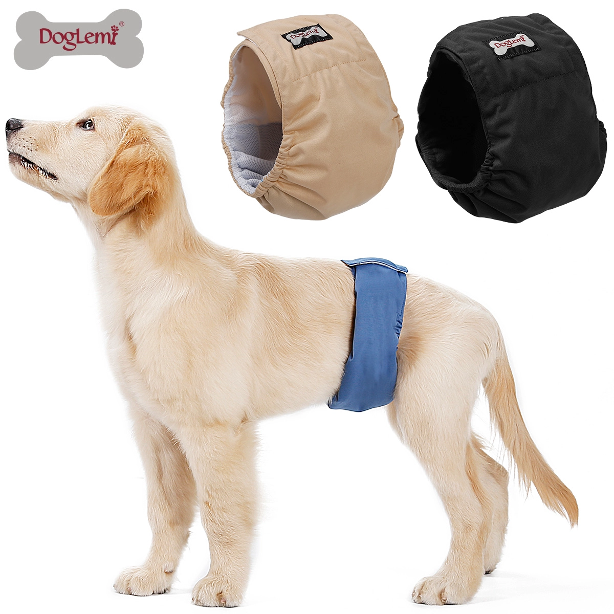 Waschbare Windel des männlichen Hundes