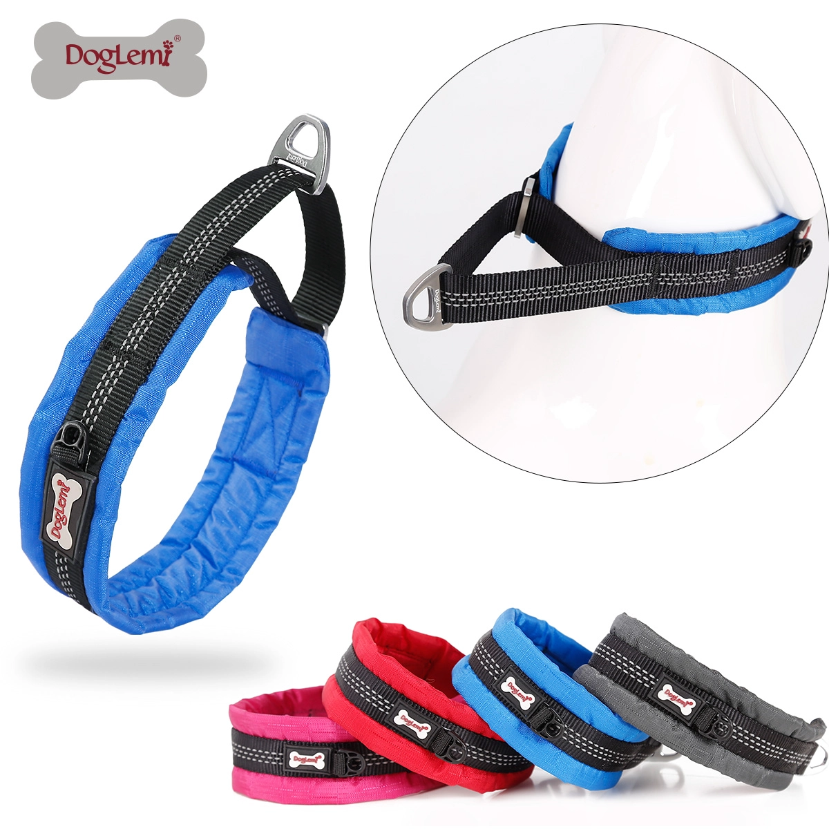Bequemer verbreiterter Hundehalsring