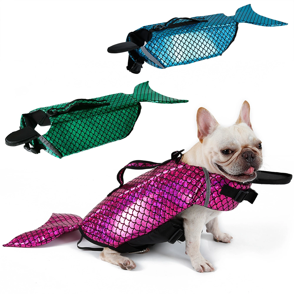 Mermaid pet life jacket