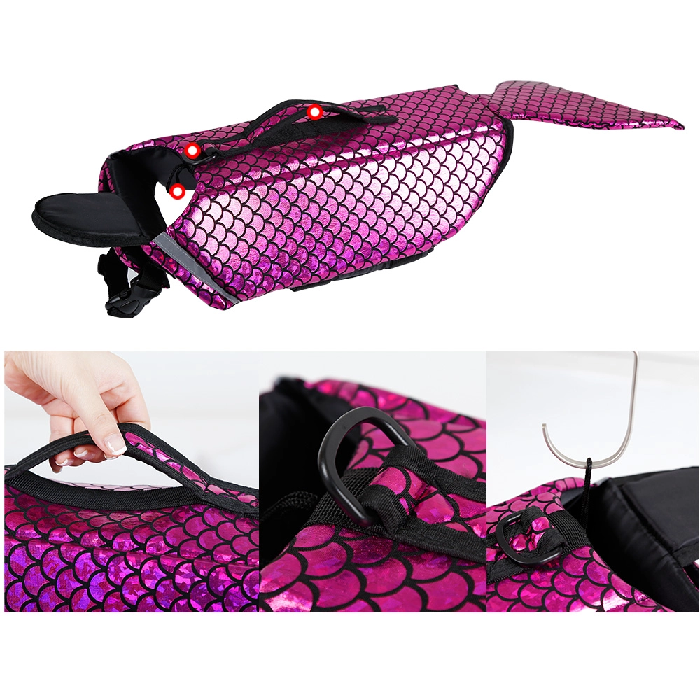 Mermaid pet life jacket
