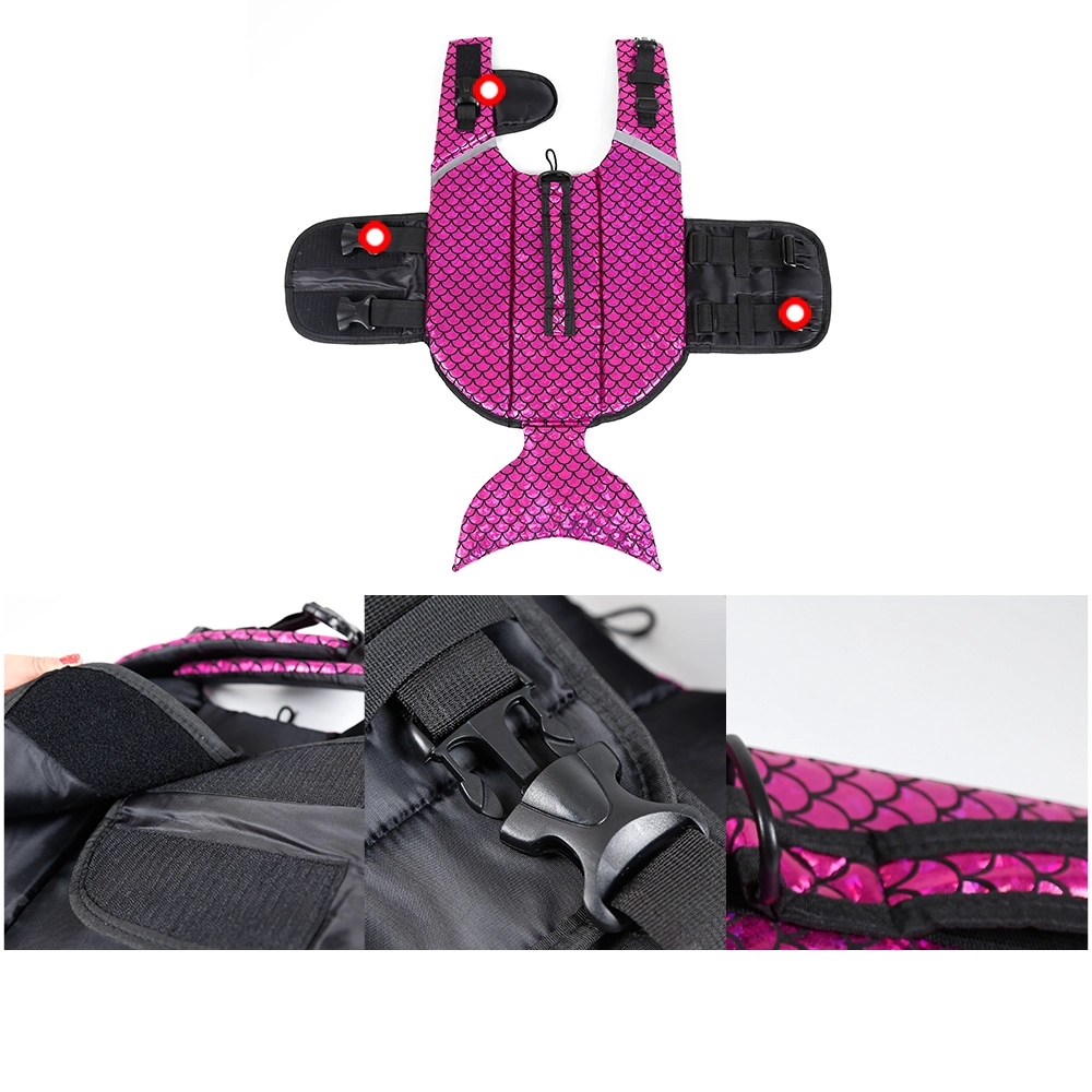 Mermaid pet life jacket