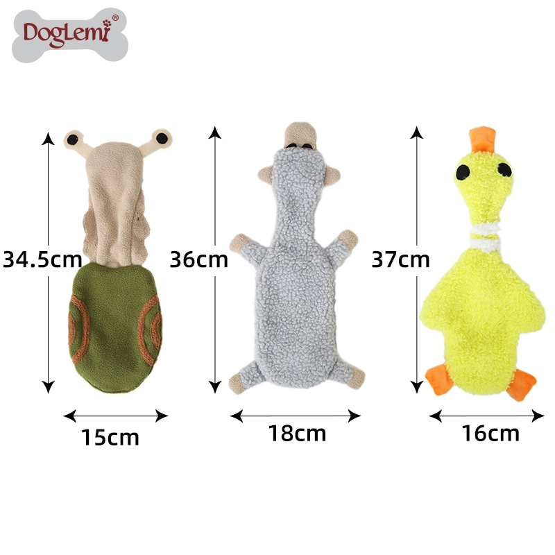 No Stuffing Squeaky Plush Dog Toy for Aggressive Chewers Durable Unstuffed Squeaker Animal Pet Toys for Small Dedium Large Dogs