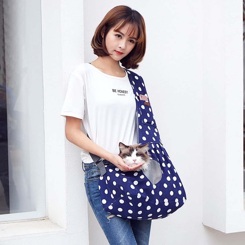 Sac à bandoulière pour animaux en toile