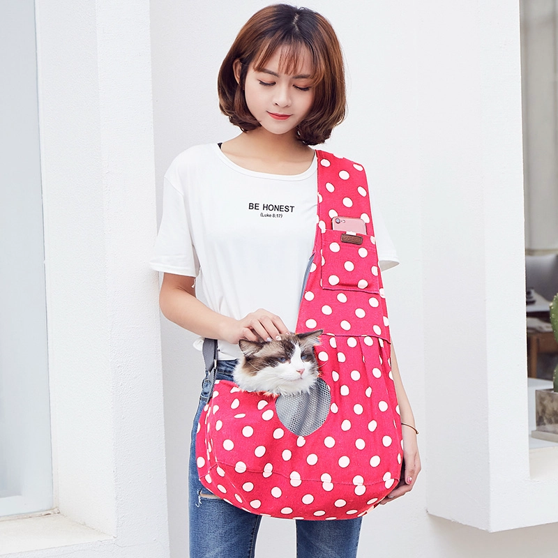 Sac à bandoulière pour animaux en toile