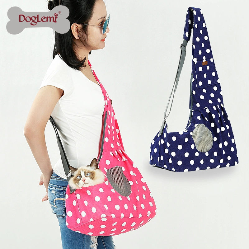 Sac à bandoulière pour animaux en toile