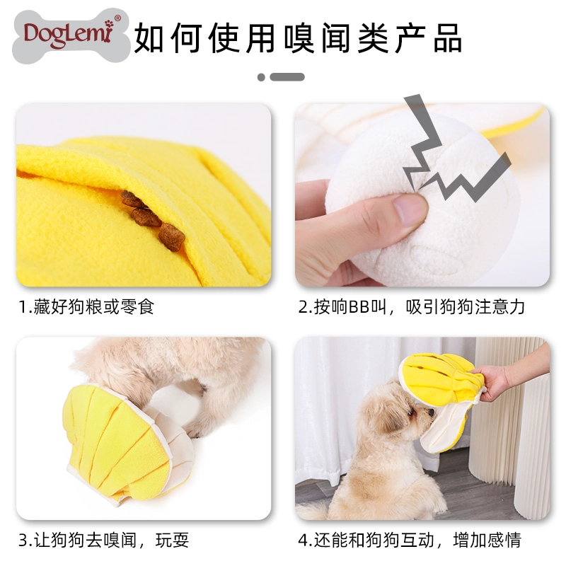 Haustierkauspielzeug schnupfen iq training shell design hund spielzeug snuffle puzzle pet produkte