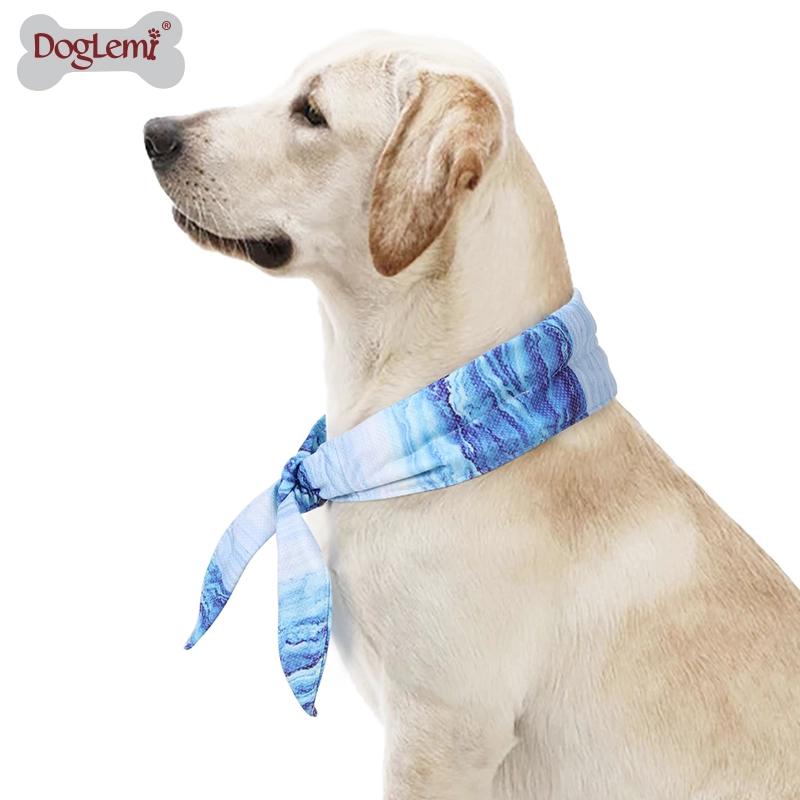 Bandanas de enfriamiento de mascotas con cristales de verano perro fresco cuello cabeza banda pañuelo