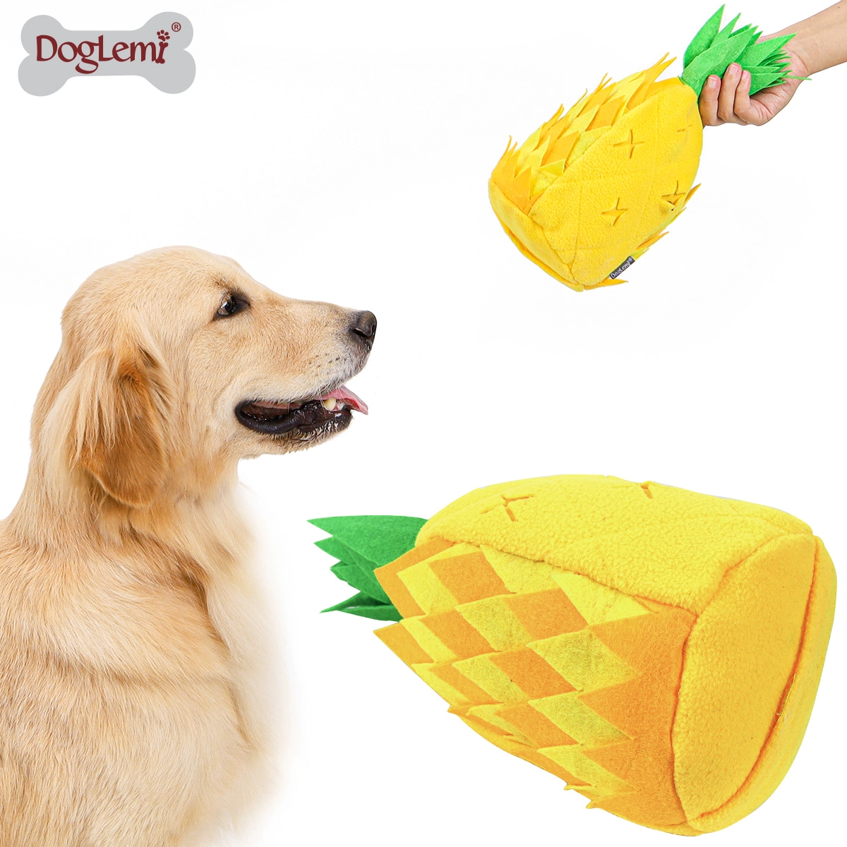 Juguete para perro olfateador de piña