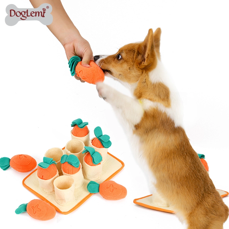 Pull carrot educational dog toy