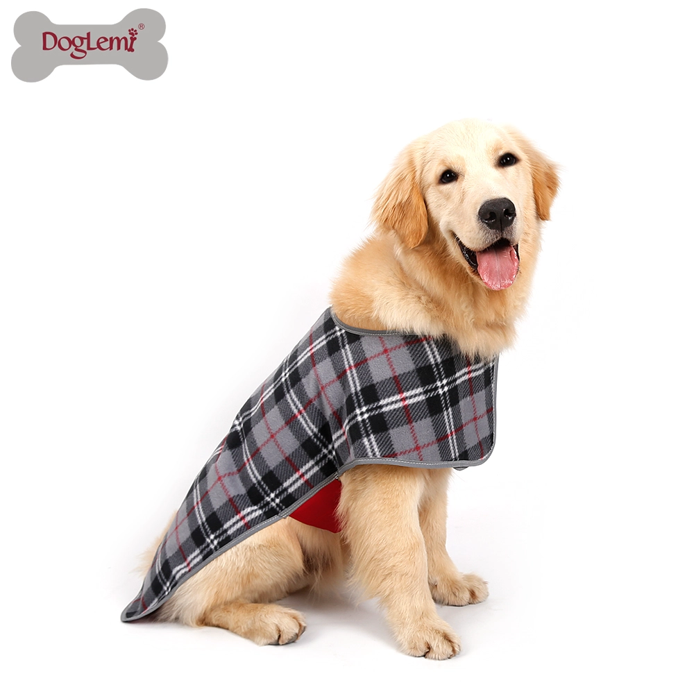 Reversible karierte Hundewestejacke