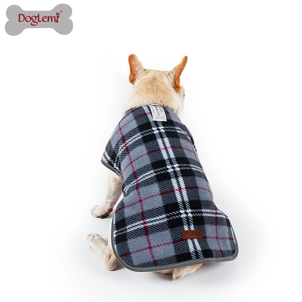 Reversible karierte Hundewestejacke