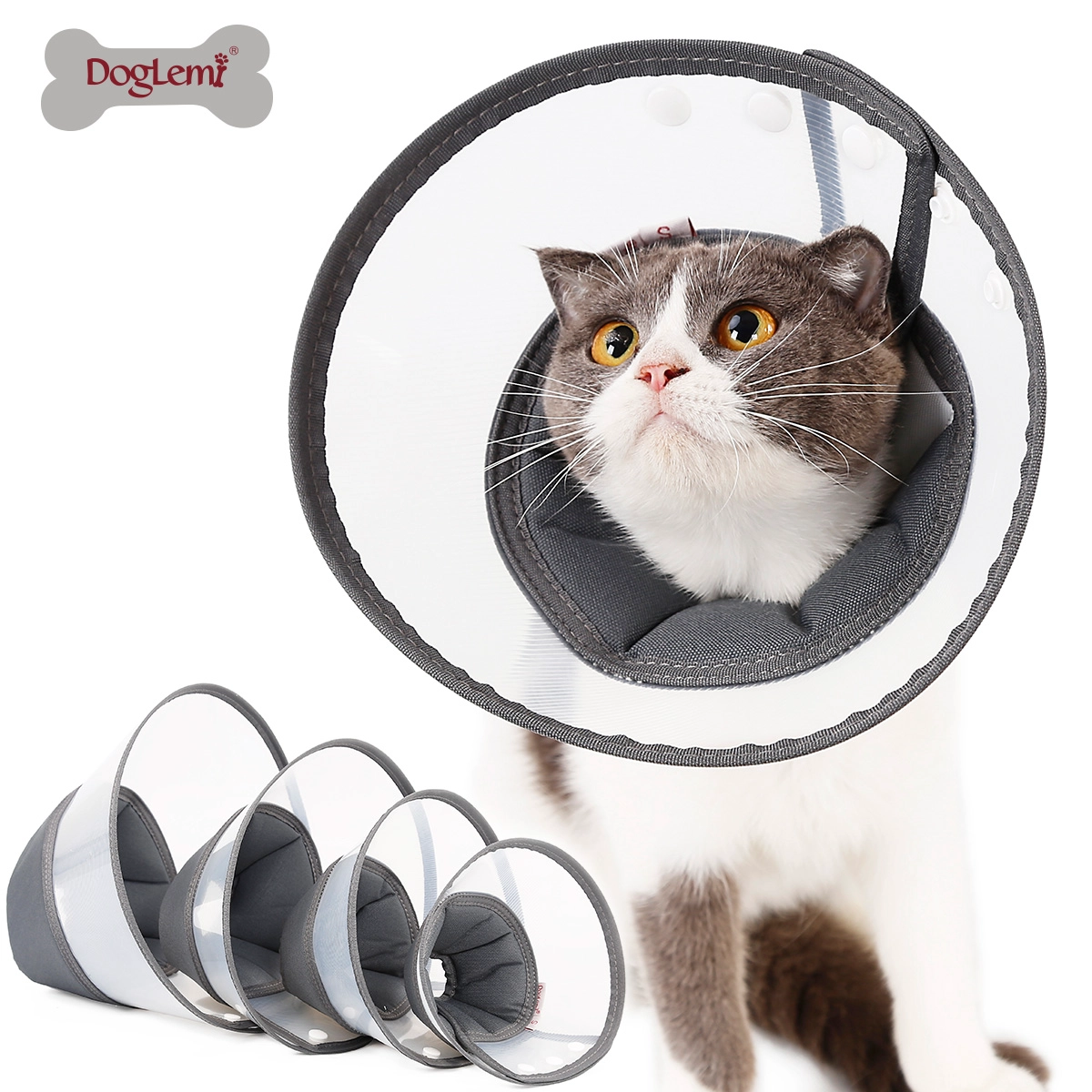 Cercle Elizabeth transparent pour animaux de compagnie