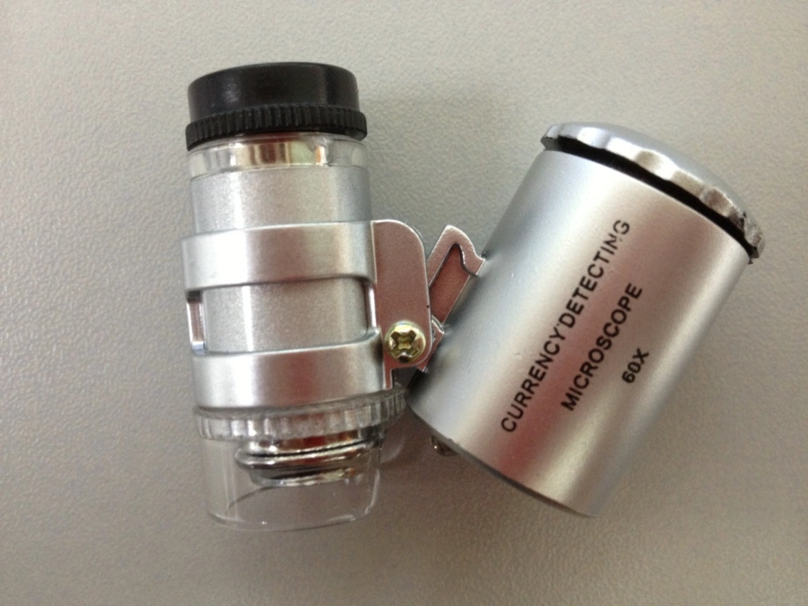 9882 60X Iluminado Pocket Microscopio Microscopio USB