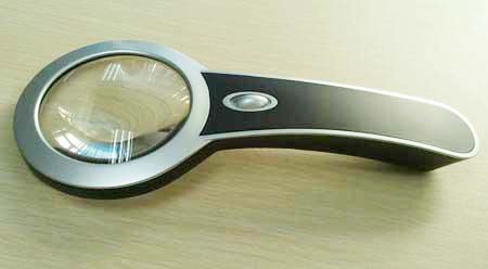 Lupa G-988-075 asidero con luz LED, LED de la lupa, lupa de mano