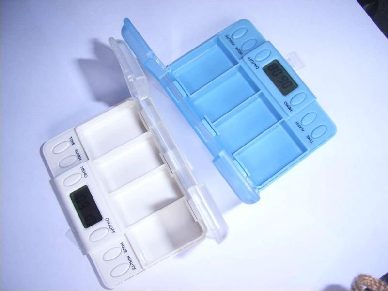 HC-7000B 4 alarms pill timer reminder,pill box timer medication reminder alarm